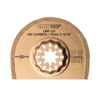 CMT Starlock Pílový list s tvrdokovovými zrnami CARBIDE, tenký na tehlu a betón - 75 mm