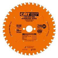 CMT Industrial Pílový kotúč na nehrdzavejúcu oceľ - D160x1,8 d20 Z40 HW