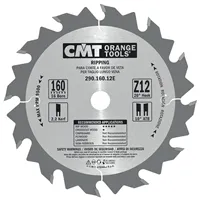 CMT Industrial Pílový kotúč pre pozdĺžne rezy - D160x16 Z12 HW