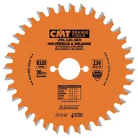 CMT Industrial Pílový kotúč na lamino, plast a neželezné kovy - D120x1,8 d20 Z36 HW