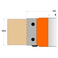 CMT Nôž pre C694008 - pár žiletiek 49,6x11,9x1,5mm