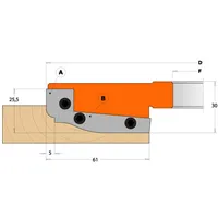 CMT Nôž pre C694013 - pár žiletiek A 19,8x11,9x1,5mm