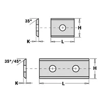 CMT Žiletka - 19,5x12x1,5mm
