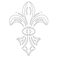 CMT Šablóna na ornamenty na kuchynské dvierka FLUER-DE-LYS 250x180mm
