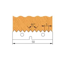 Profilový nôž 50x12x1,5mm ke spárovací fréze série F621