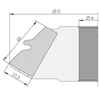 Profilový nôž 40x21,5x2mm ke spárovací fréze série F623
