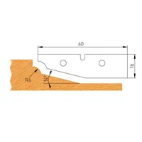 IGM Profilový nôž G 60x16x2mm pre F632-182
