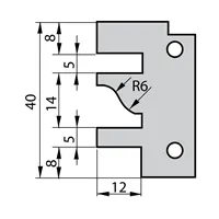 IGM Profilový nôž pre 641 - Profil A,40x26x2mm