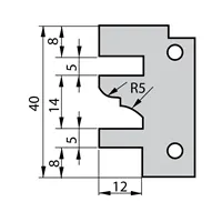 IGM Profilový nôž pre 641 - Profil D, 40x26x2mm