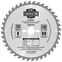 CMT Contractor Pílový kotúč na drevo, Masterpack - D160x2,2 d20 Z24 HW, 10ks