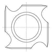 IGM N021 Žiletka tvrdokovová - 18x18x1,95 Drevo+
